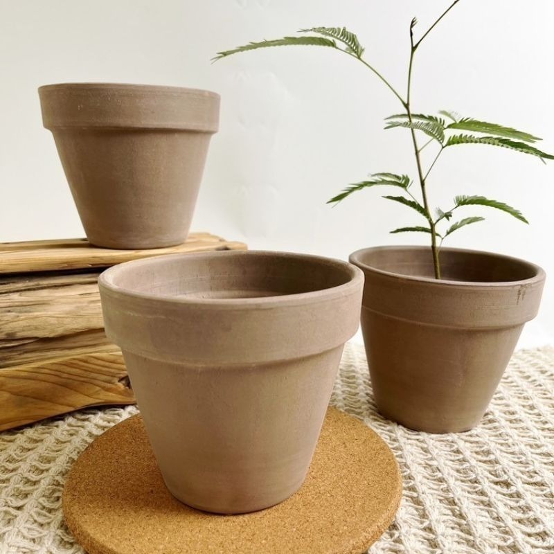 陶盆 帝羅馬陶盆 義大利經典陶盆 Deroma 花盆 盆器 花器 白陶紋理 可可摩卡 迷你西恩納 盆栽底盤 盆底有排水孔-細節圖4