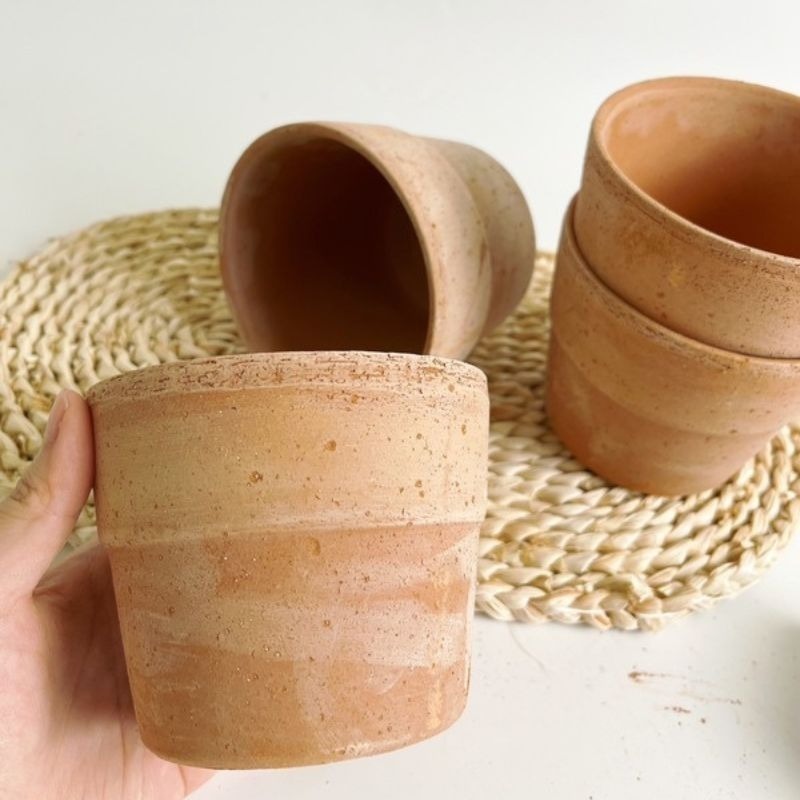 陶盆 帝羅馬陶盆 義大利經典陶盆 Deroma 花盆 盆器 花器 白陶紋理 可可摩卡 迷你西恩納 盆栽底盤 盆底有排水孔-細節圖6