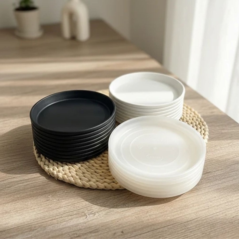 接水盤 花盆底盤 盆栽底盤 底盤 塑膠水盤 植物底盤 花盆底座 水盤 花盆托盤 圓形水盤 花盆托盤 簡約色系-細節圖10