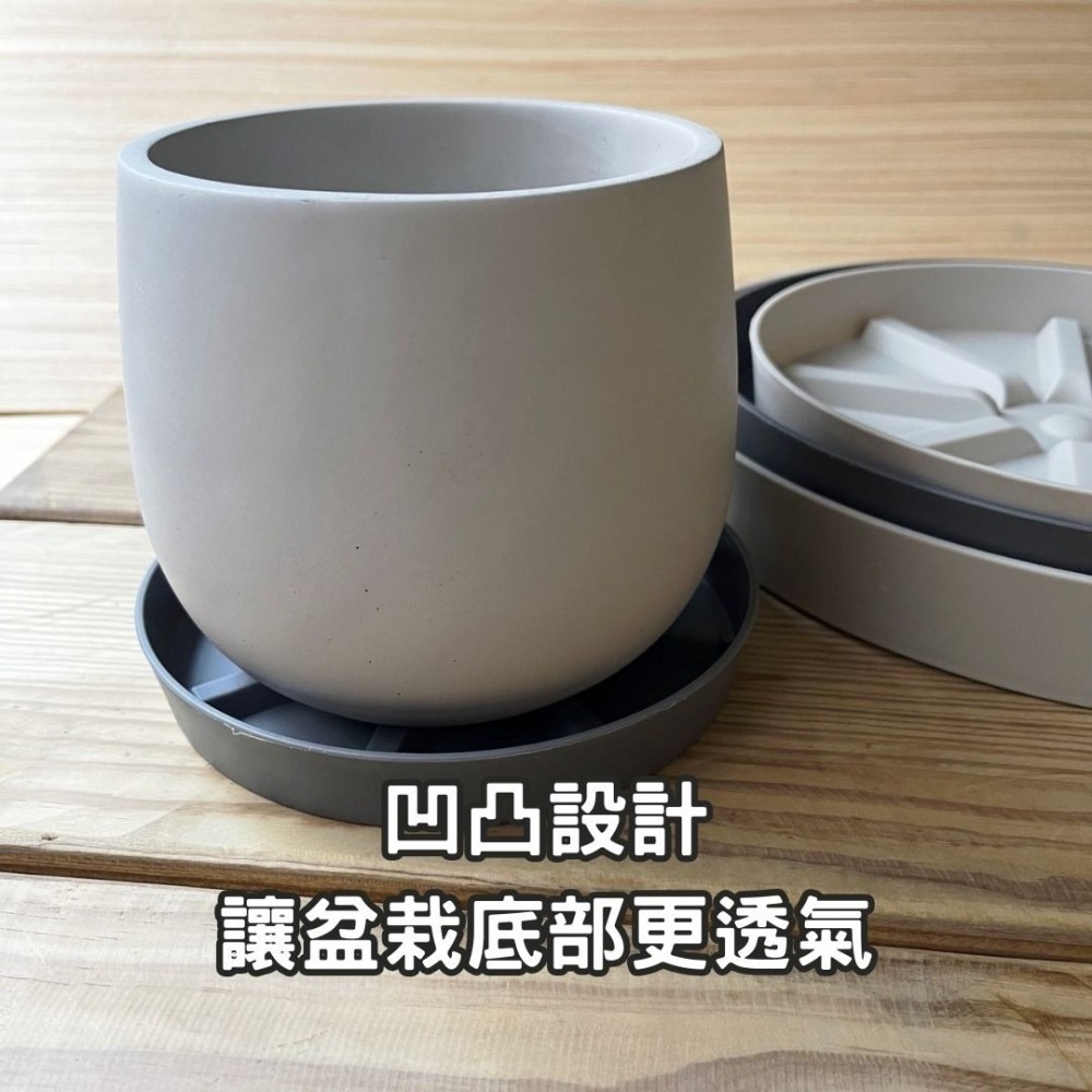 透氣水盤 花盆底盤 水盤 塑膠水盤 底盤 花盆托盤 接水盤 盆栽底盤 花盆底座 增高水盤 墊高水盤 花盆托高 簡約色系-細節圖3