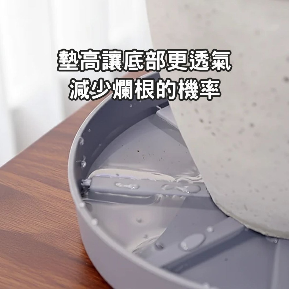 透氣水盤 花盆底盤 水盤 塑膠水盤 底盤 花盆托盤 接水盤 盆栽底盤 花盆底座 增高水盤 墊高水盤 花盆托高 簡約色系-細節圖4
