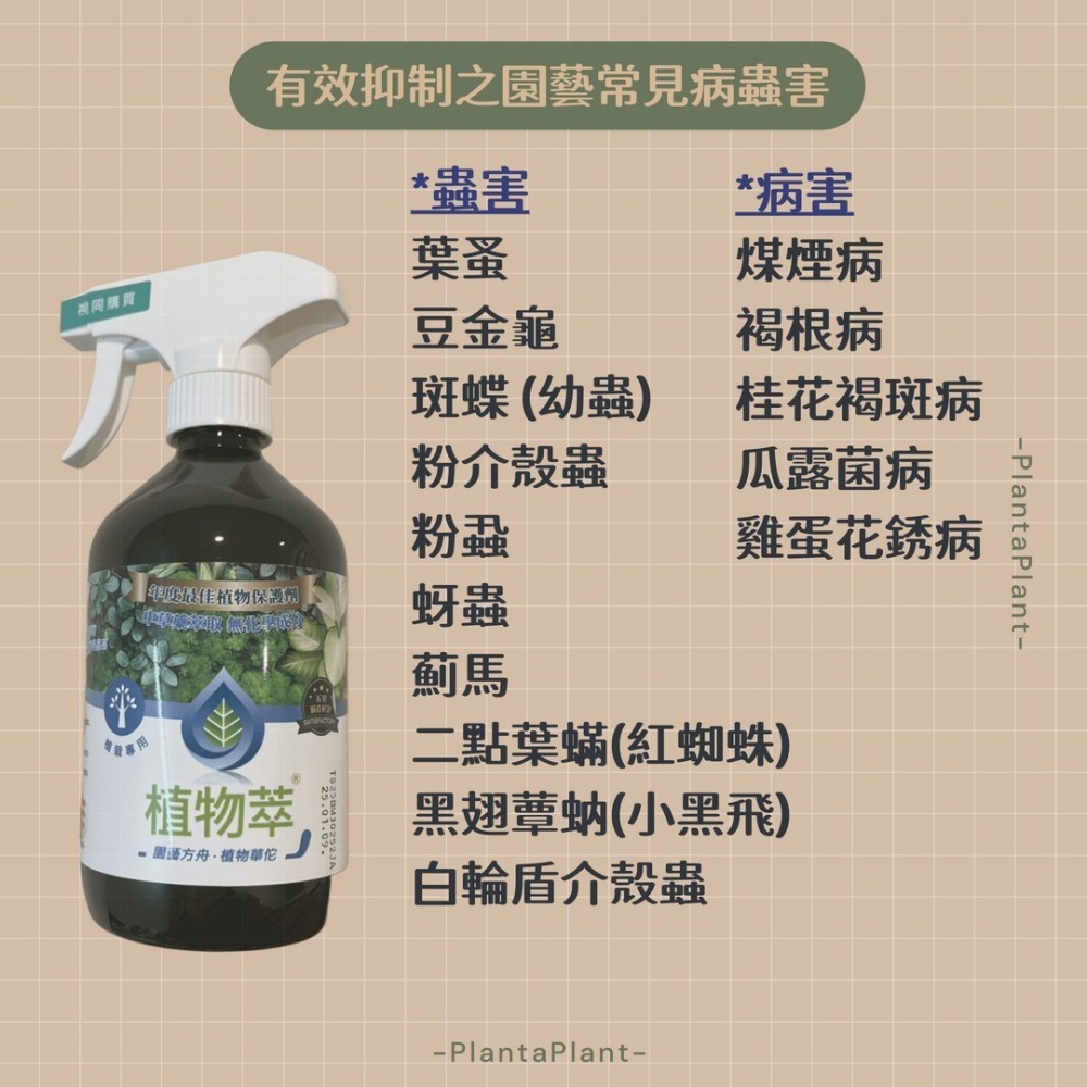 植物萃 植物保護劑 寵物友善 觀葉植物 介殼蟲 蚜蟲 紅蜘蛛 小黑飛 環境友善 無毒安心 純天然中草藥萃取 500ml-細節圖6