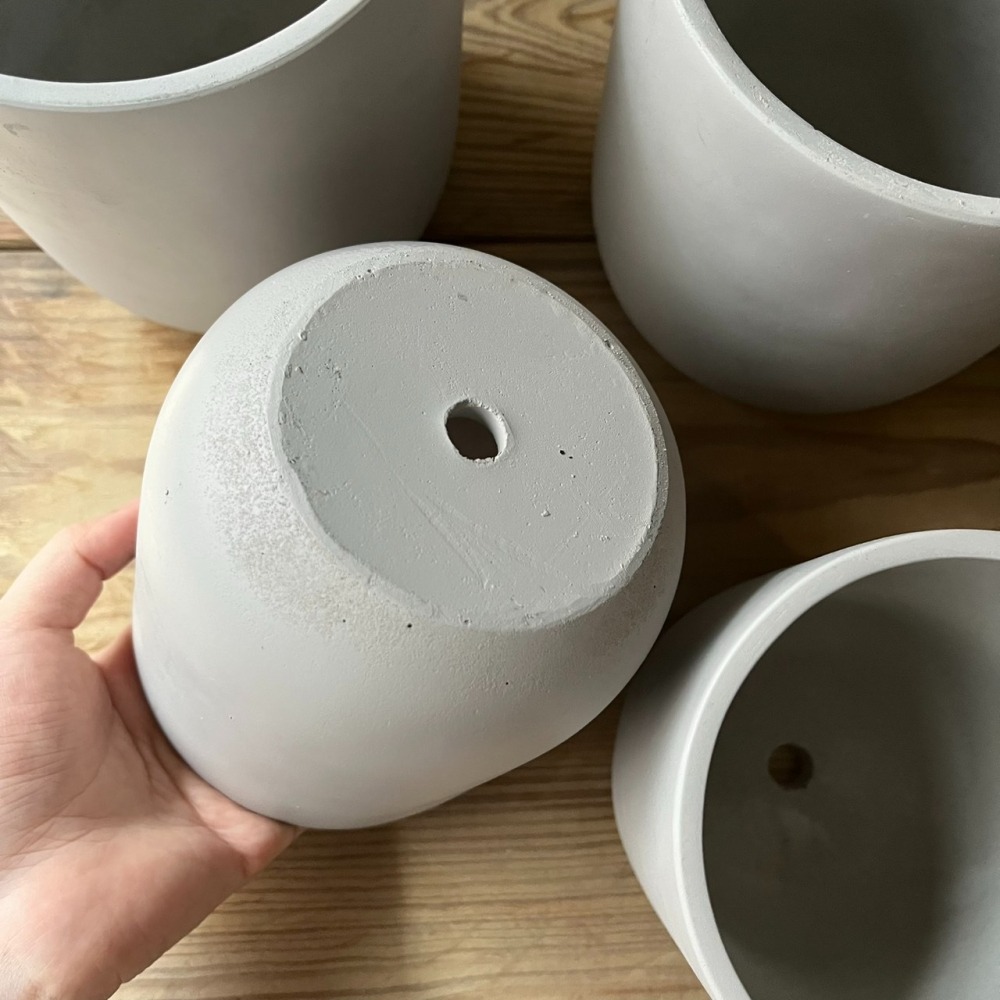 水泥盆 U型水泥盆 花盆 花器 經典款 簡約盆 北歐風盆器 水泥盆栽 觀葉植物 多肉盆 室內植物 盆栽 底部有打孔-細節圖3