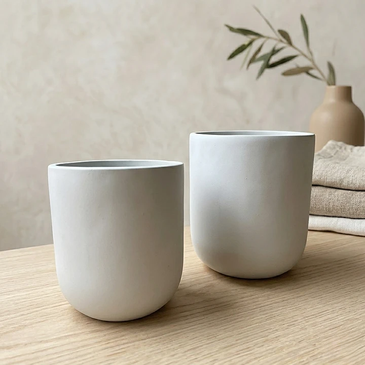 水泥盆 U型水泥盆 花盆 花器 經典款 簡約盆 北歐風盆器 水泥盆栽 觀葉植物 多肉盆 室內植物 盆栽 底部有打孔-細節圖8