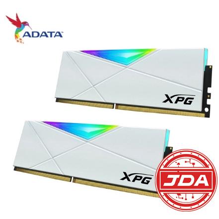 捷大電腦 威剛 ADATA 16Gx2 DDR4-3200 D50 幾何幻光 XPG RGB 桌上型電腦記憶體 白-細節圖2