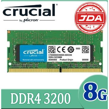 捷大電腦 美光Micron Crucial NB 8GB DDR4-3200 RAM筆記型記憶體-細節圖2