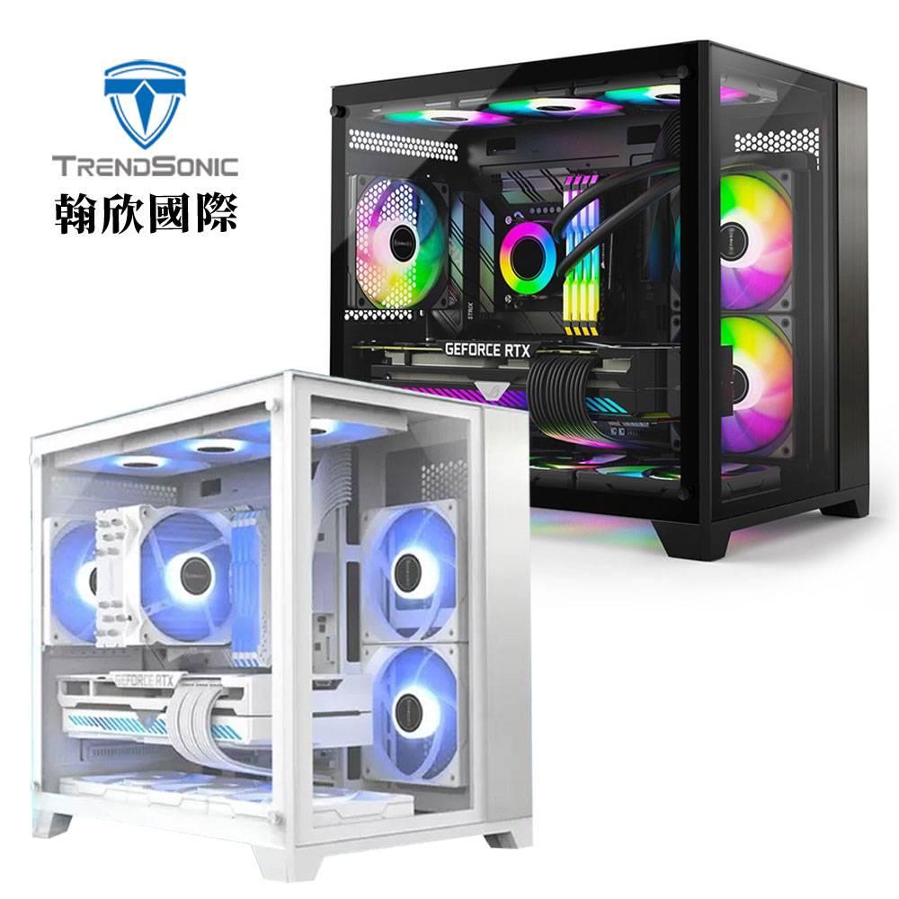 捷大電腦 TrendSonic 翰欣 海景房雙艙MATX機箱-黑 電腦機殼 現貨-細節圖9