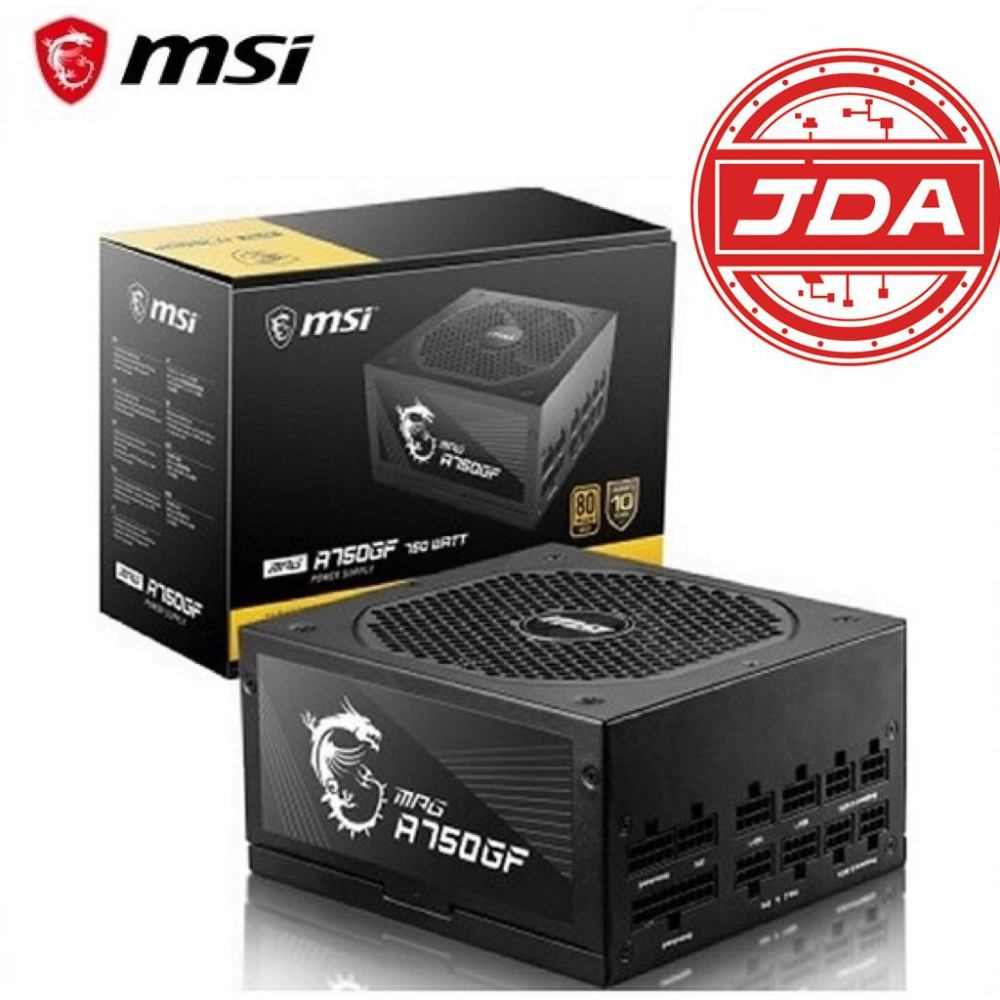 捷大電腦微星MSI MPG A750GF 750W 雙8金牌全模組/LLC+DC-DC/全日系