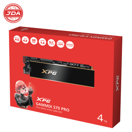 捷大電腦 威剛 ADATA 固態硬碟 XPG GAMMIX S70 PRO 4TB SSD PS5相容