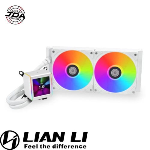 捷大電腦 聯力 LIAN LI GA II LCD 280W 白 水冷散熱器 2.88吋LCD
