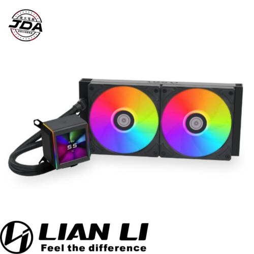 捷大電腦 聯力 LIAN LI GA II LCD 280B 黑 水冷散熱器 2.88吋LCD