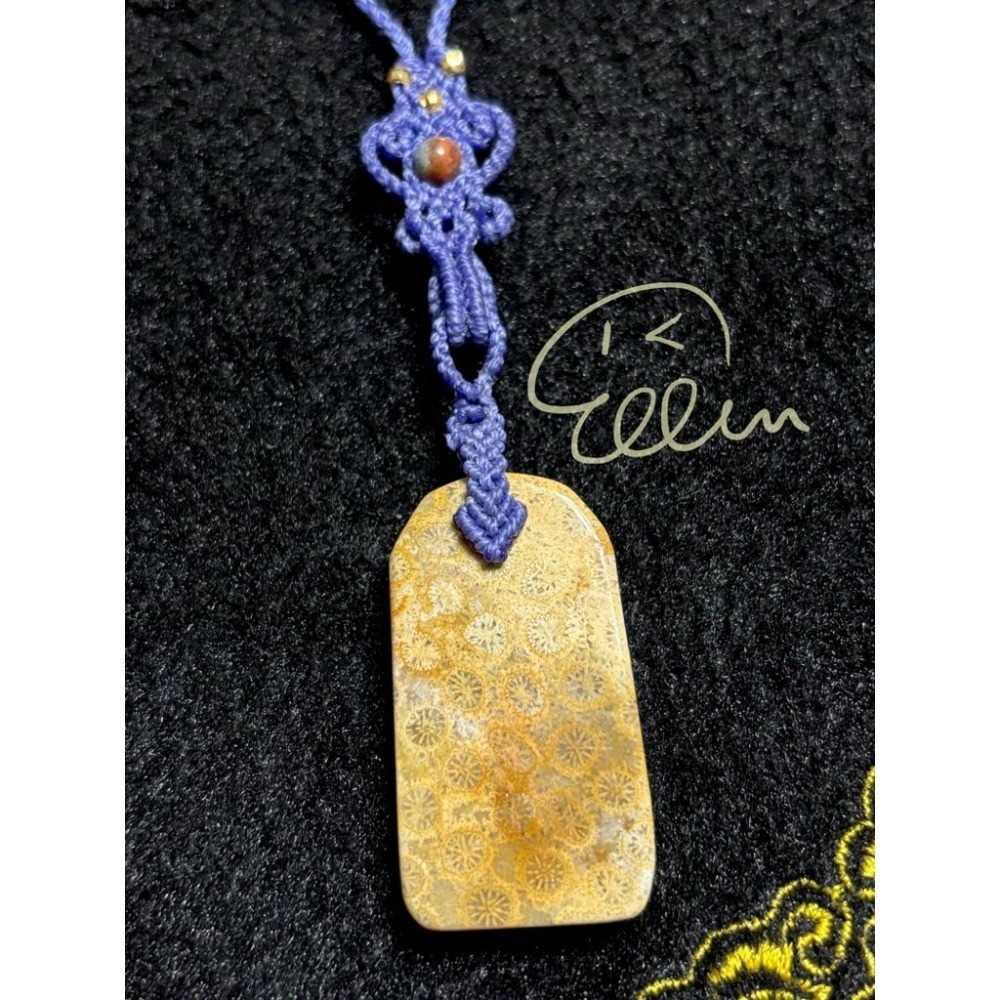 珊瑚玉 竹報福澤 紫色系掛繩 蠟線編織掛繩/掛飾/掛件/包掛/編繩/吊飾可拆 G03-細節圖4