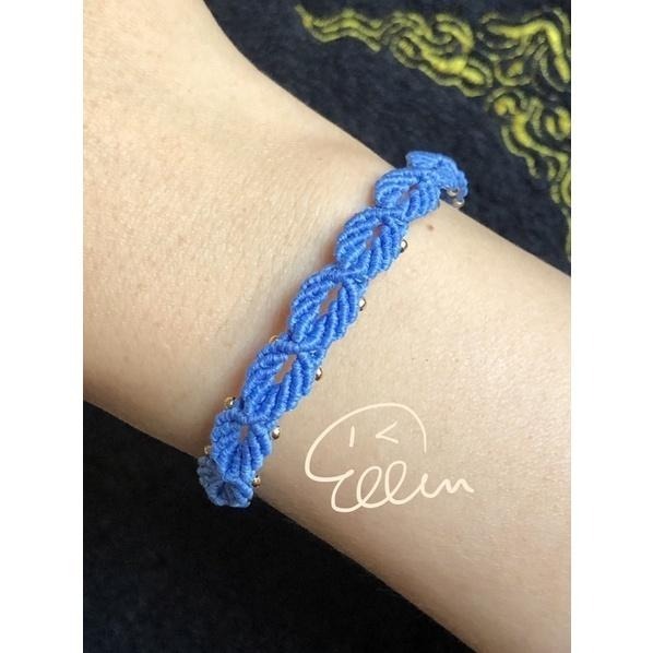 葉片串串 蠟線編織手鍊/蠟線手環/手繩/編繩 珠扣式 固定長度 B049-細節圖4