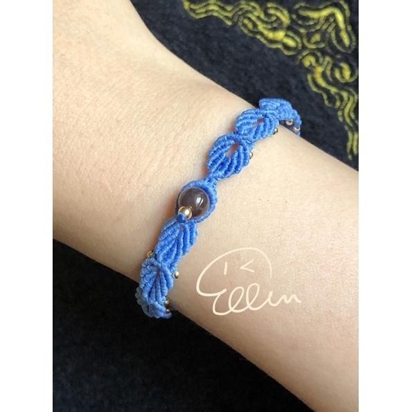 葉片串串 蠟線編織手鍊/蠟線手環/手繩/編繩 珠扣式 固定長度 B049-細節圖5