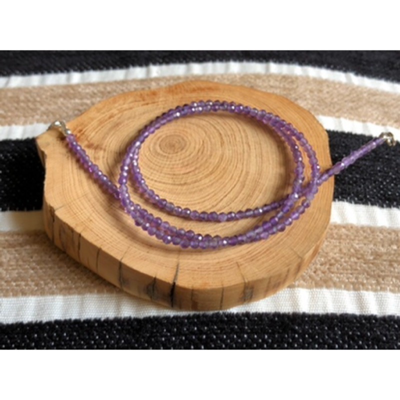 切面紫水晶項鍊