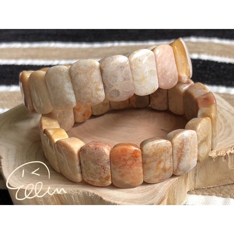 珊瑚玉 手排/沈穩深 粉嫩淺 兩款/秀氣/小片款 彈性線 B611-細節圖2