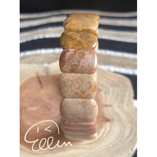 珊瑚玉 手排/沈穩深 粉嫩淺 兩款/秀氣/小片款 彈性線 B611-規格圖5