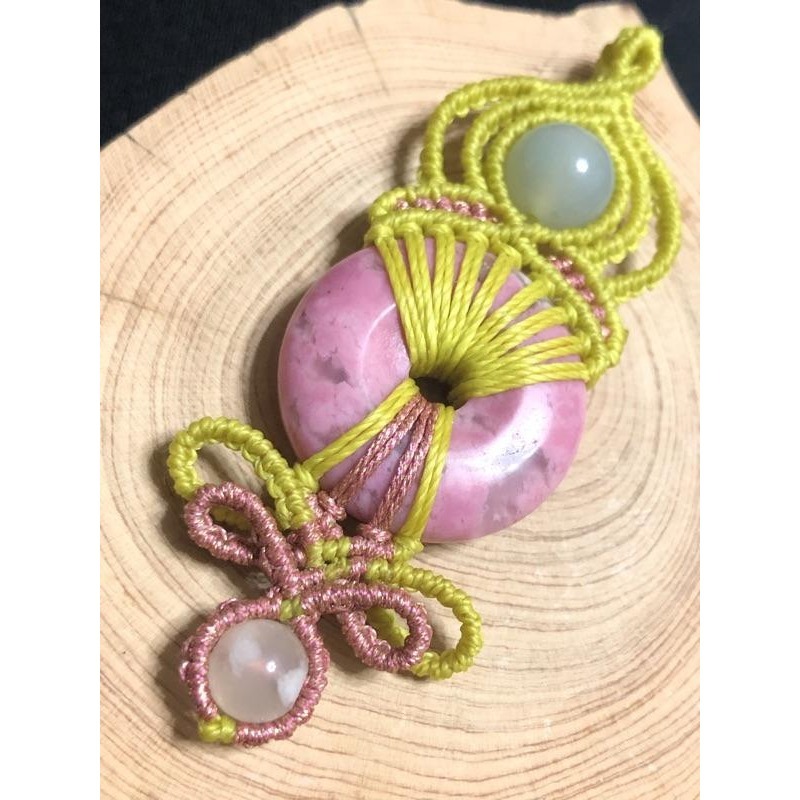 薔薇輝 平安扣 華麗變身 蠟線編織墜飾/掛飾/吊飾 P27-細節圖2