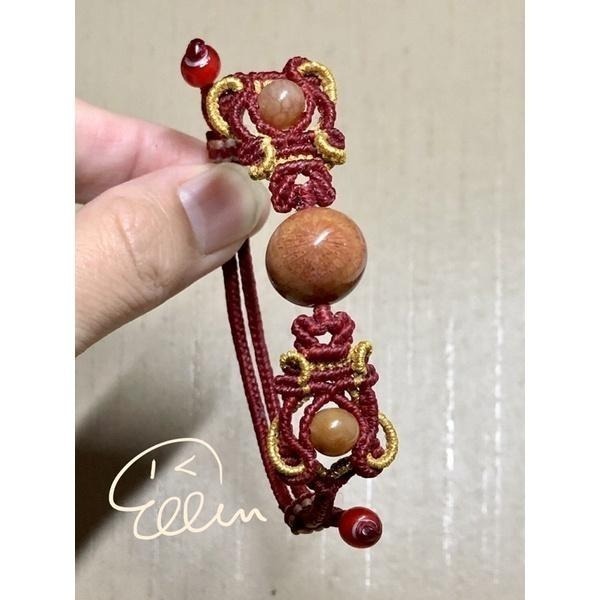 喜氣喜慶 鴻運紅運 蠟線編織手環/手鍊/手繩/項鍊/編繩  紅繩  有同款設計項鍊繩 N17 B141-細節圖5