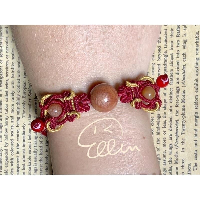 喜氣喜慶 鴻運紅運 蠟線編織手環/手鍊/手繩/項鍊/編繩  紅繩  有同款設計項鍊繩 N17 B141-細節圖6