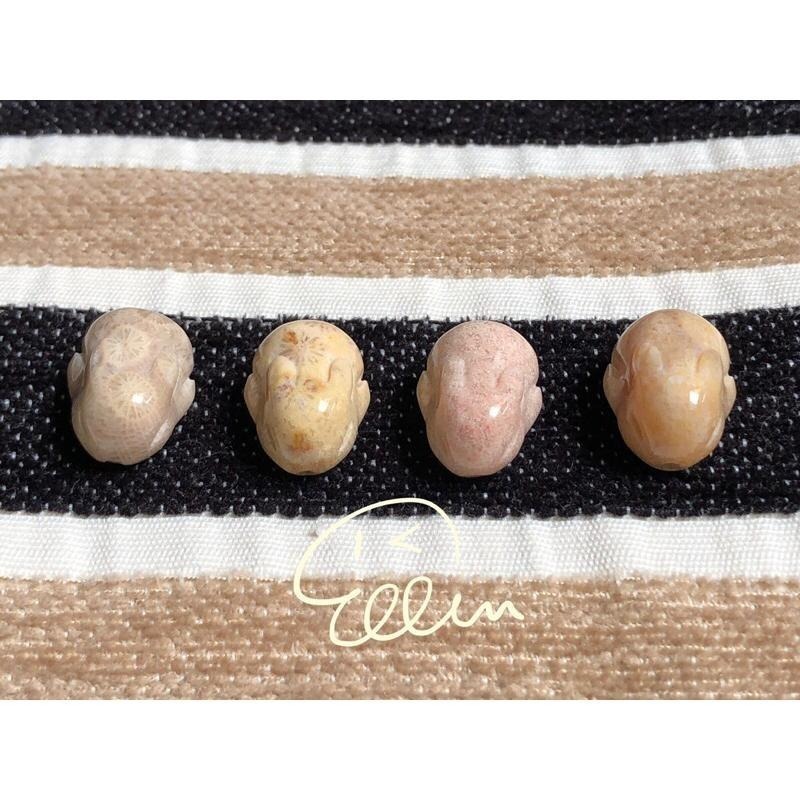 珊瑚玉 可愛兔兔 趴趴兔🐰通孔 手作配件 手作材料 菊花石 B616-細節圖5