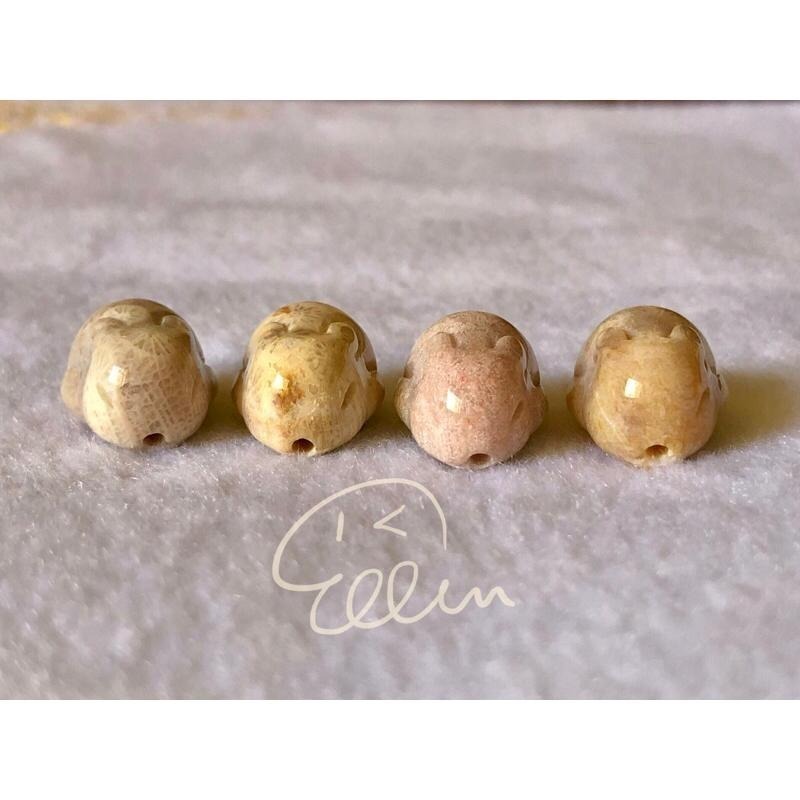 珊瑚玉 可愛兔兔 趴趴兔🐰通孔 手作配件 手作材料 菊花石 B616-細節圖9