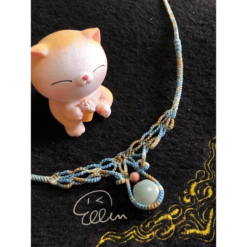 阿拉善瑪瑙 玫瑰花雕刻 有兩款 蠟線編織套鍊/項鍊/頸鍊/編繩/鎖骨鏈 單面配件 墜飾不可拆 N32-細節圖8