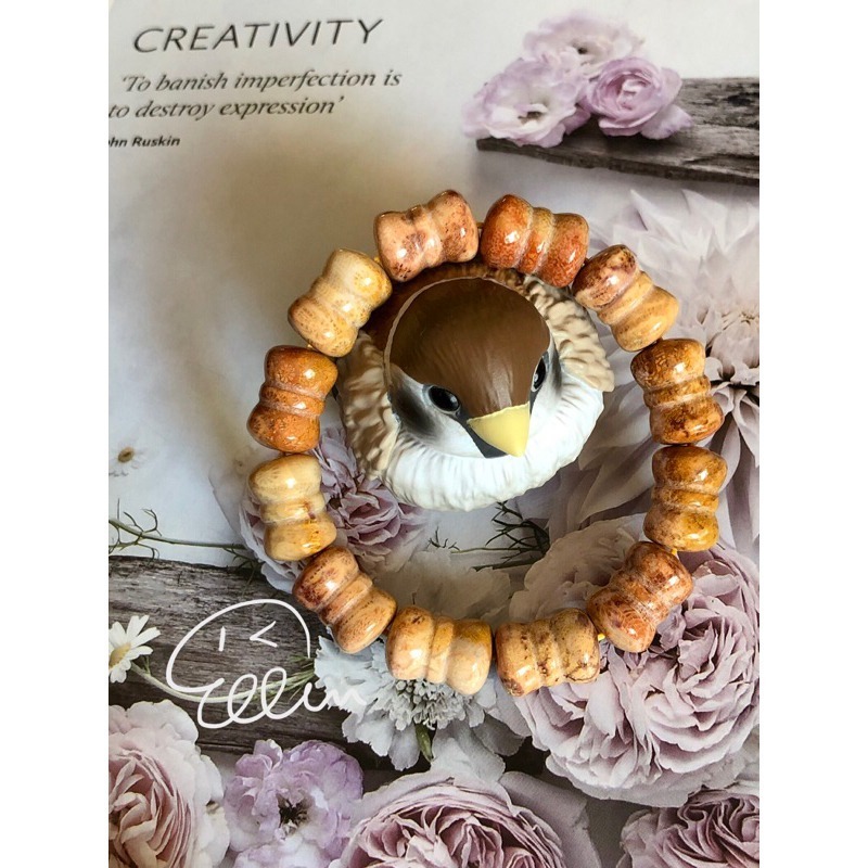 珊瑚玉 雙圓頭似蝴蝶結 造型手串/手珠/偏深紅 偏橘黃 兩款/大器 有份量 彈性線 B610-規格圖8