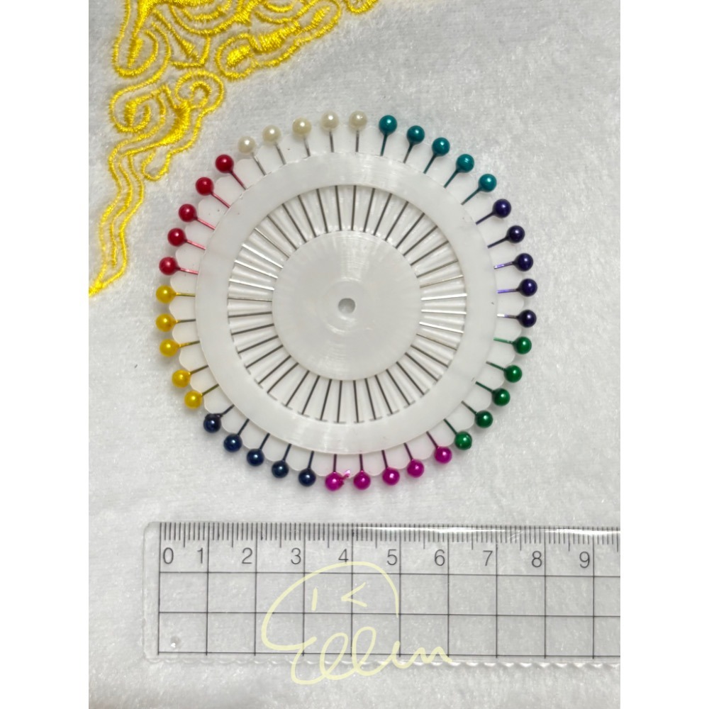 [手作材料工具] 彩色珠針 定位針/大頭針/手工編織固定/裁縫定位固定 有盒裝、盤裝2規格 M01-細節圖2