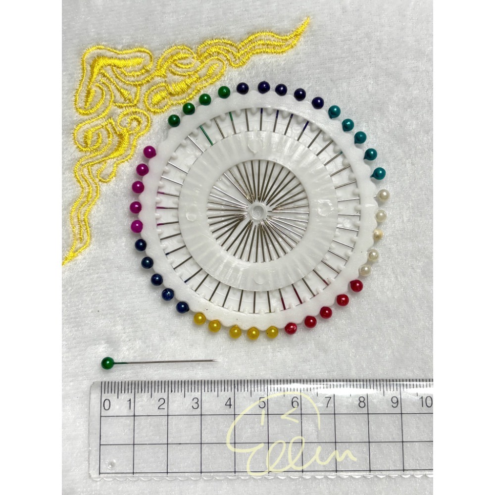 [手作材料工具] 彩色珠針 定位針/大頭針/手工編織固定/裁縫定位固定 有盒裝、盤裝2規格 M01-規格圖4