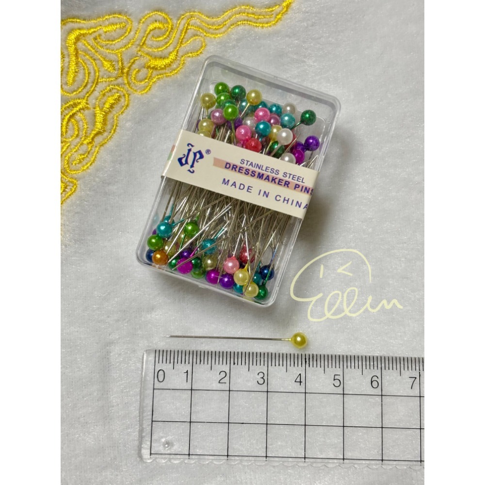 [手作材料工具] 彩色珠針 定位針/大頭針/手工編織固定/裁縫定位固定 有盒裝、盤裝2規格 M01-規格圖4
