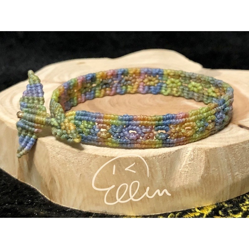 多彩魚尾設計 蠟線編織手鍊/手環/手繩/編繩 段染線材 對色編織 B088-細節圖3