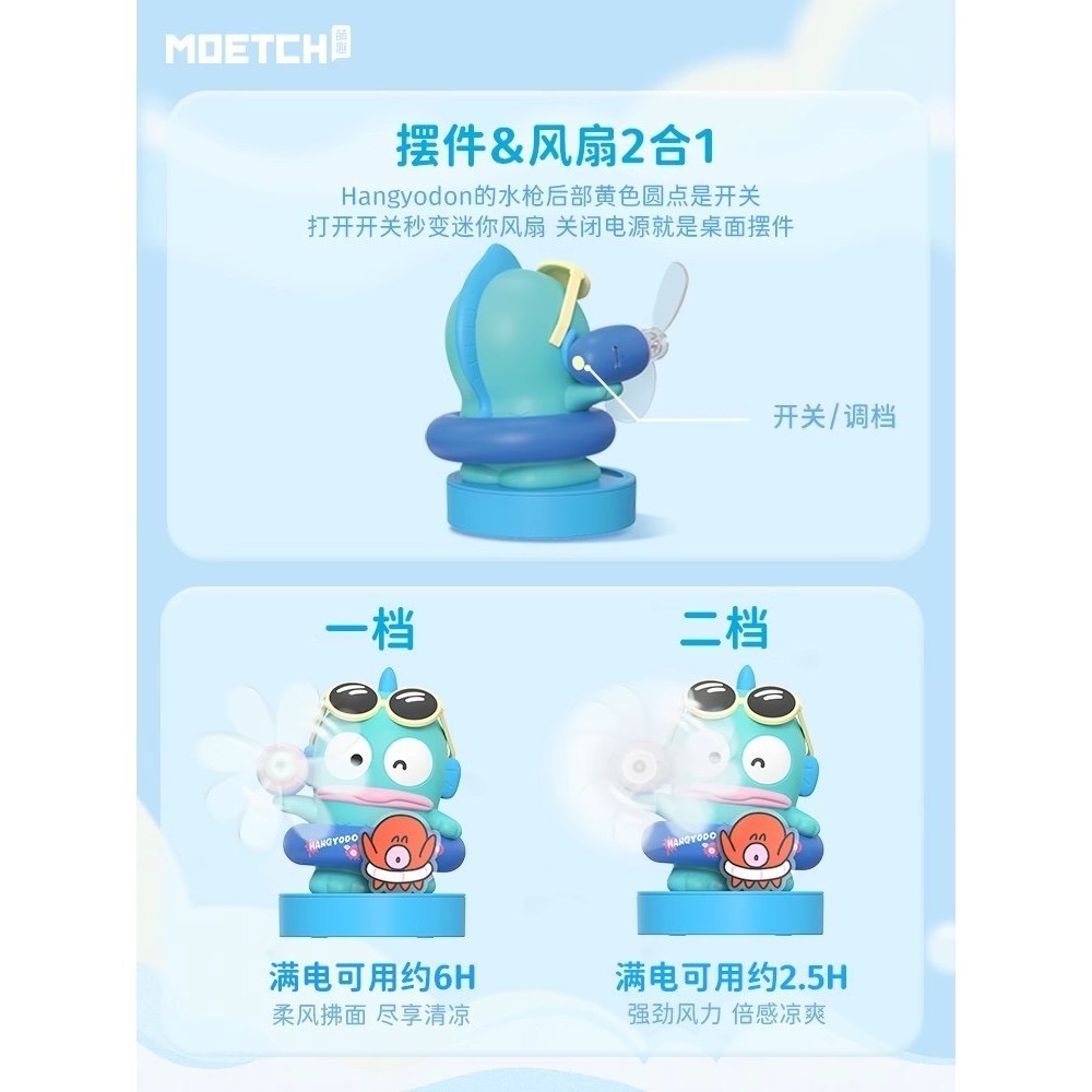 【愛蛋客】現貨人魚漢頓愜意沙灘系列風扇 盲盒 玩具 公仔 盒玩 盲盒 一中盒6入-細節圖4