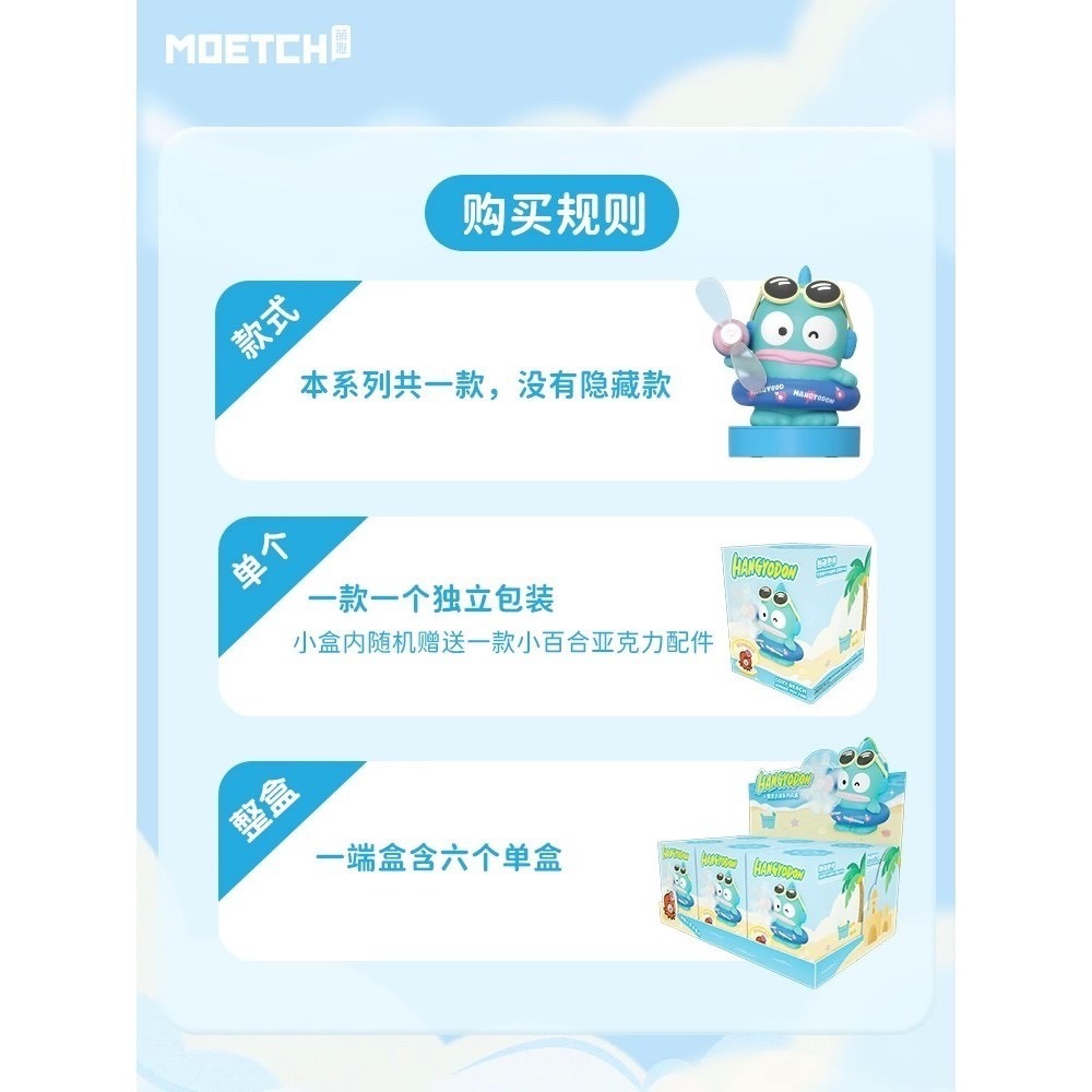 【愛蛋客】現貨人魚漢頓愜意沙灘系列風扇 盲盒 玩具 公仔 盒玩 盲盒 一中盒6入-細節圖5