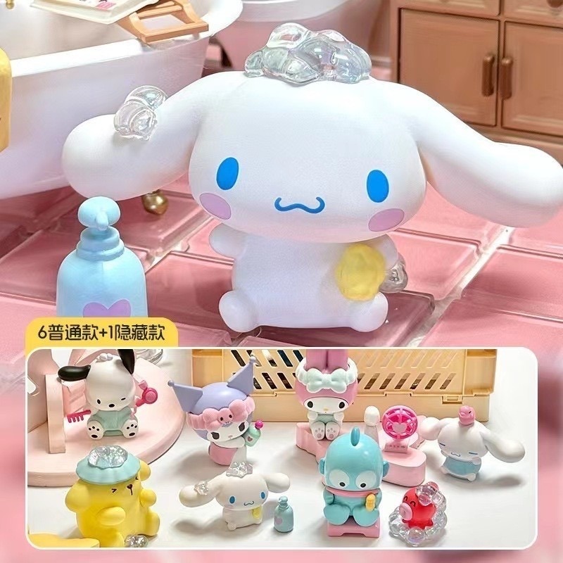 【愛蛋客】7月預購 Sanrio characters沐浴時光 三麗鷗 庫洛米 人魚漢頓 盲盒 公仔盒玩 玩具 一中盒6-細節圖2