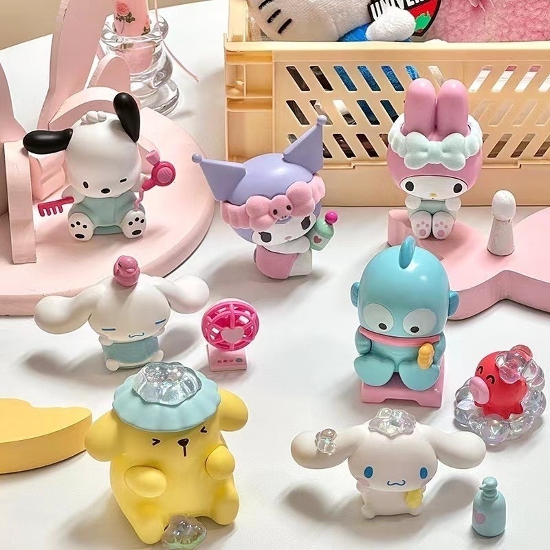 【愛蛋客】7月預購 Sanrio characters沐浴時光 三麗鷗 庫洛米 人魚漢頓 盲盒 公仔盒玩 玩具 一中盒6-細節圖3