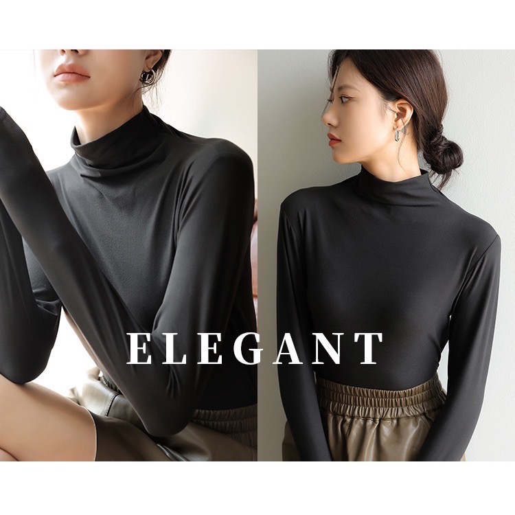 日本[ 發熱絨」百搭小立領保暖T 雙面細絨毛-細節圖3