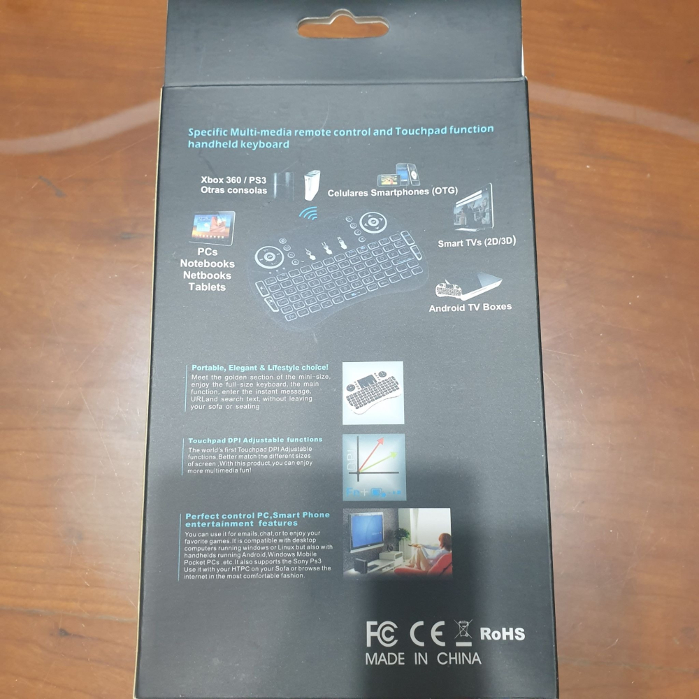 高階冷光飛鼠鍵盤 安博無線遙控器 迷你鍵盤 無線鍵盤滑鼠-細節圖3