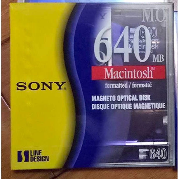 SONY 空白MO光碟640MB Formatted 3.5吋讀寫光碟片(9片不散賣)復古收藏/道具-細節圖3