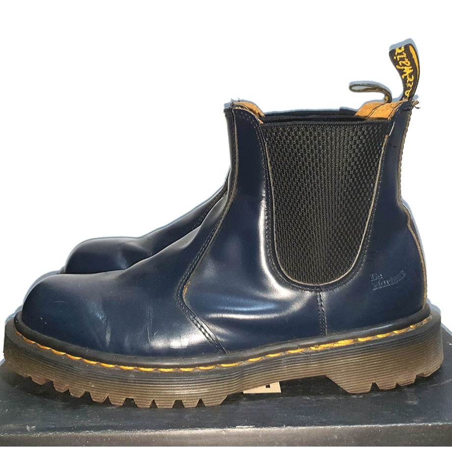 二手 正品Dr.martens 馬汀鞋 墨藍色 雀爾西短靴(無外盒)-細節圖2