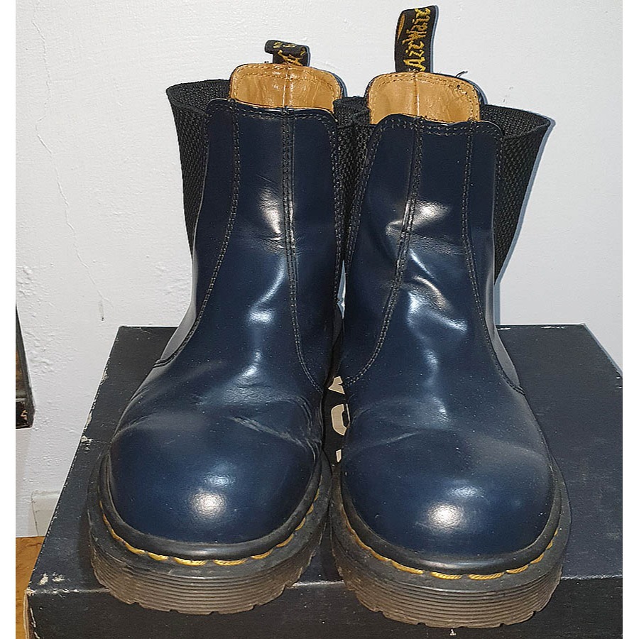 二手 正品Dr.martens 馬汀鞋 墨藍色 雀爾西短靴(無外盒)-細節圖4