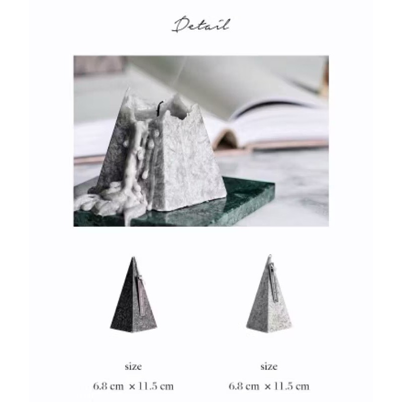 【生活市集】 幾何尖塔香氛蠟燭 造型蠟燭 香薰蠟燭 香氛擺件 蠟燭設計裝飾 禮物 佈置 創意蠟燭擴香交換禮物-規格圖9