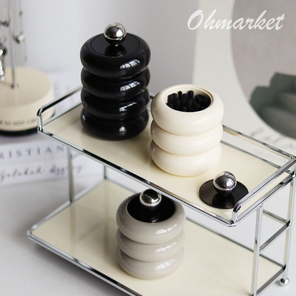 【生活市集】 莫蘭迪圓筒收納罐 儲物罐 桌面收納罐 牙籤收納罐 零食罐 調味罐 收納罐文具納棉花棒收納浴室收納-細節圖3