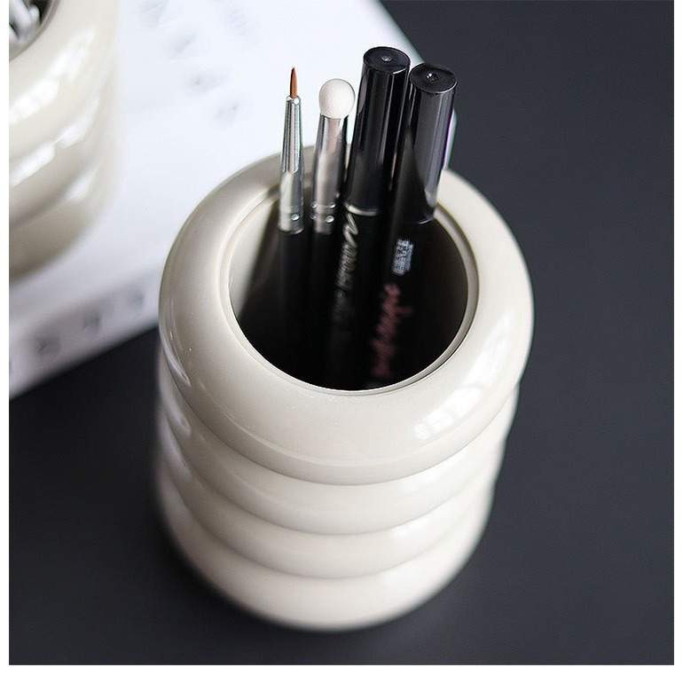 【生活市集】 莫蘭迪圓筒收納罐 儲物罐 桌面收納罐 牙籤收納罐 零食罐 調味罐 收納罐文具納棉花棒收納浴室收納-細節圖7