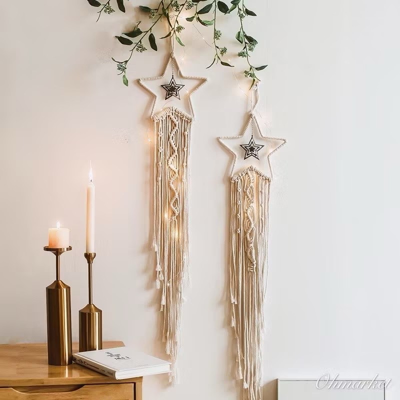 【生活市集】 波希米亞 編織掛飾 補夢網 波西米亞 牆壁掛飾 牆壁裝飾 壁掛 掛毯 編織 掛飾佈置露營交換禮物-細節圖11