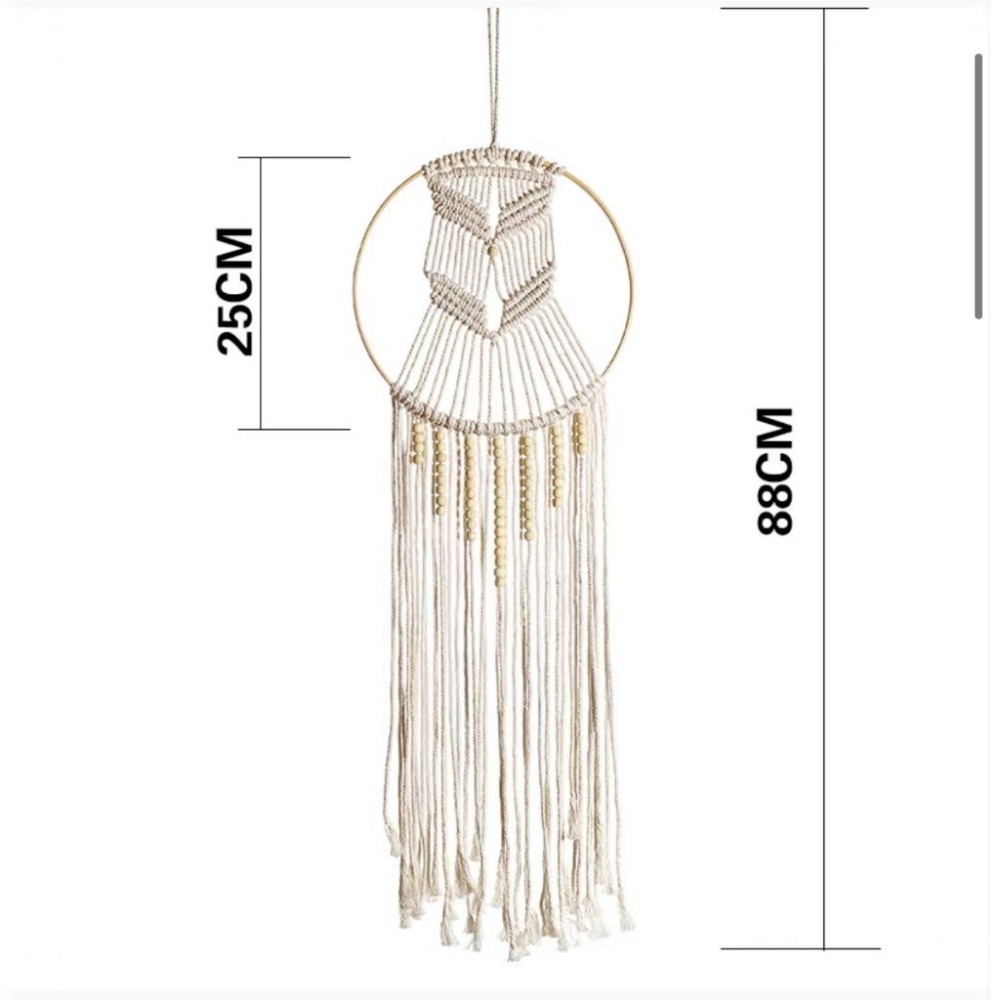【生活市集】 波希米亞 編織掛飾 補夢網 波西米亞 牆壁掛飾 牆壁裝飾 壁掛 掛毯 編織 掛飾佈置露營交換禮物-規格圖11