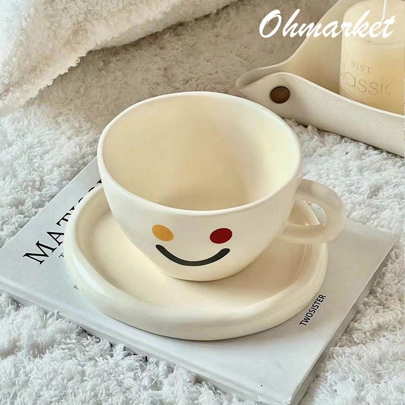 【生活市集】 韓系微笑彩虹馬克杯 杯子 馬克杯 下午茶杯 造型杯 耐熱杯 水杯 茶杯情侶對杯設計杯交換禮物-細節圖6