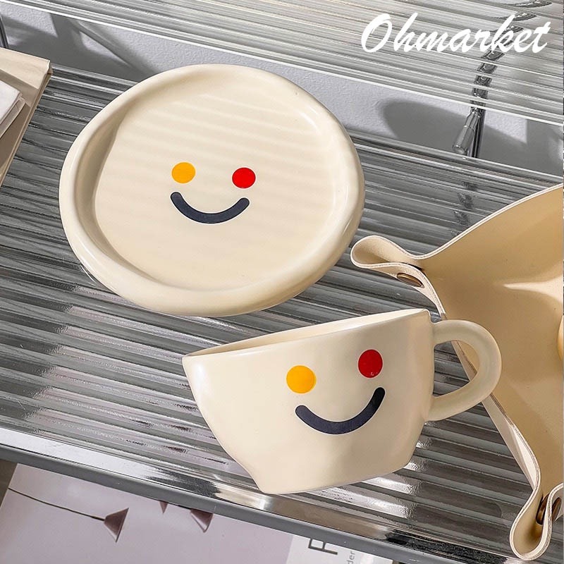 【生活市集】 韓系微笑彩虹馬克杯 杯子 馬克杯 下午茶杯 造型杯 耐熱杯 水杯 茶杯情侶對杯設計杯交換禮物-細節圖7
