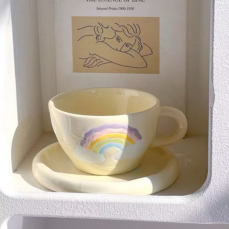 奶白【彩虹咖啡杯】