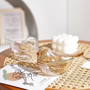 【生活市集】台灣現貨 琥珀鳥飾品收納罐 飾品收納盤 小托盤 擺飾盤 鑰匙盤 收納罐 收納罐 桌面收納 拍照道具 飾品-細節圖3